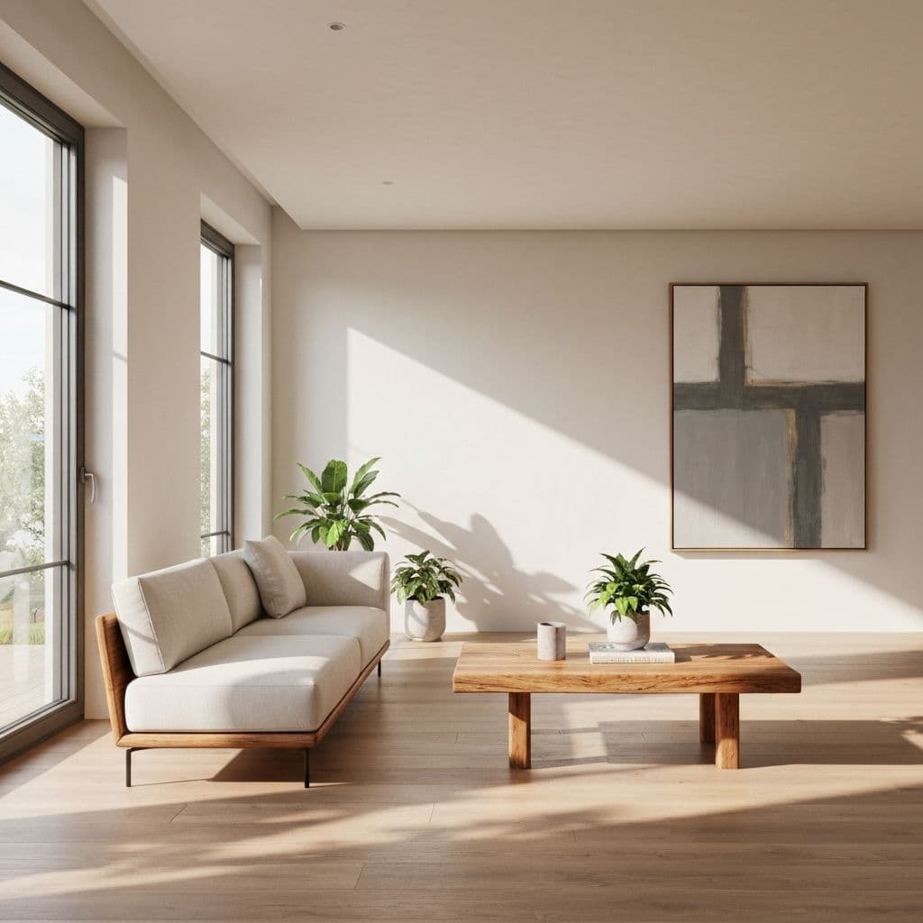 Modern Minimalist Villa - Living Room Interior Design by Jangid Homes
